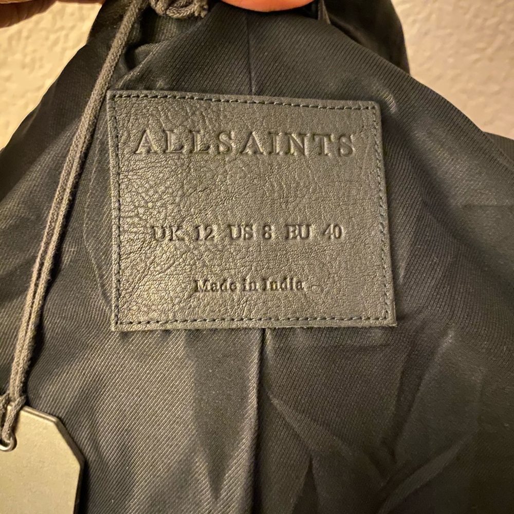 *final price All Saints Balfern Biker Jacket - Picture 11 of 12
